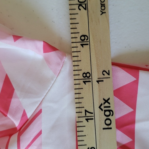 Sunday Up Dress Small Pink White Pattern Tiered Bell Sleeves Aztec Western Rodeo - Picture 10 of 15